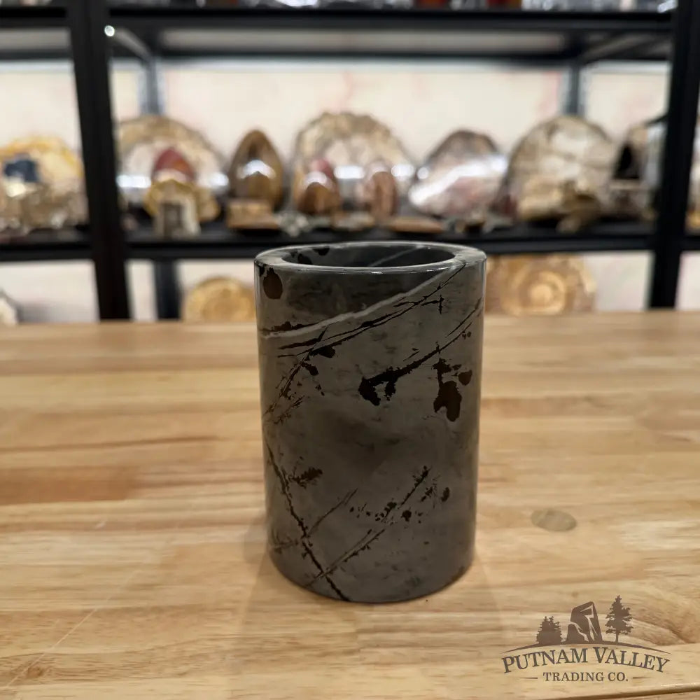 Reserve Chinese Painting Stone Pen Holder Vase