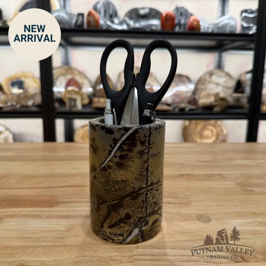 Reserve Chinese Painting Stone Pen Holder Vase