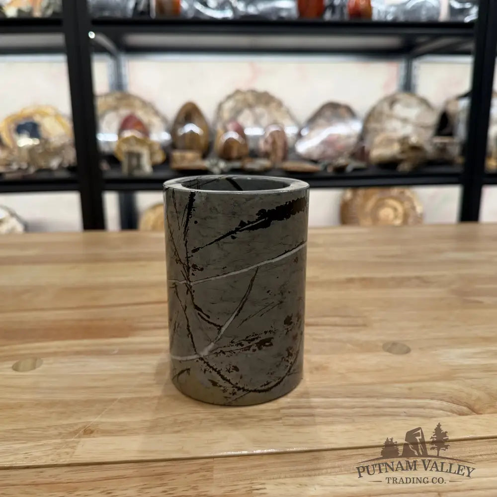 Reserve Chinese Painting Stone Pen Holder Vase