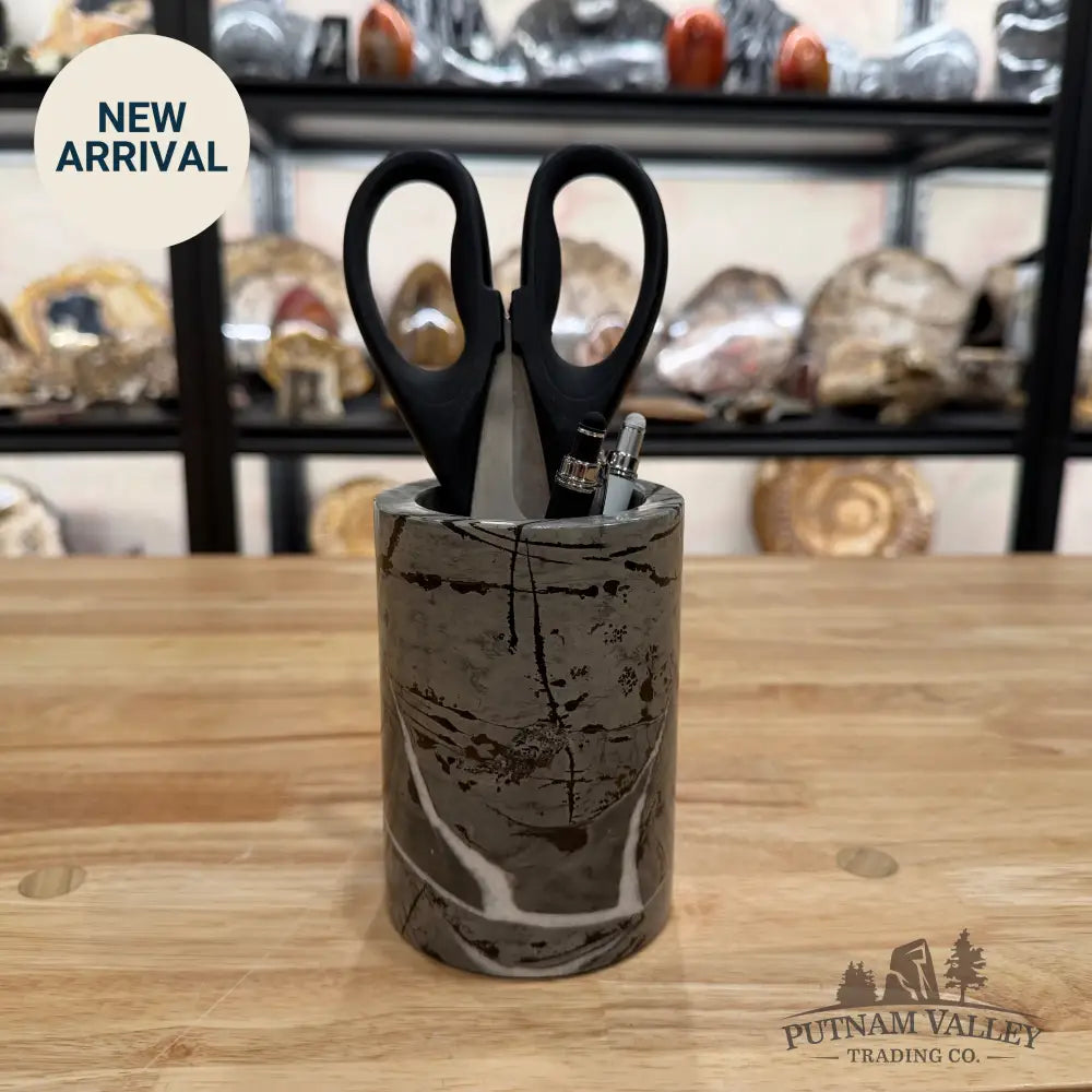 Reserve Chinese Painting Stone Pen Holder Vase