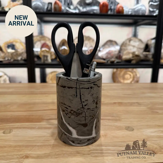 Reserve Chinese Painting Stone Pen Holder Vase