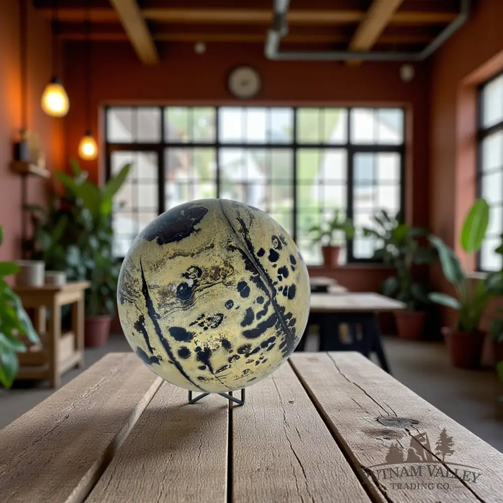 Chinese Painting Stone Sphere Sphere