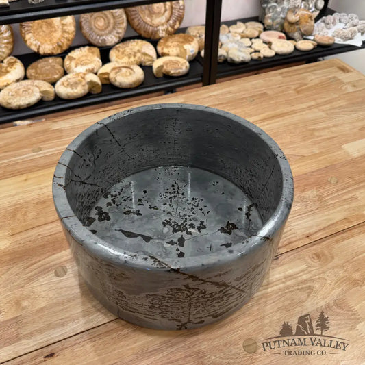 Reserve Chinese Painting Stone Statement Bowl Bowl