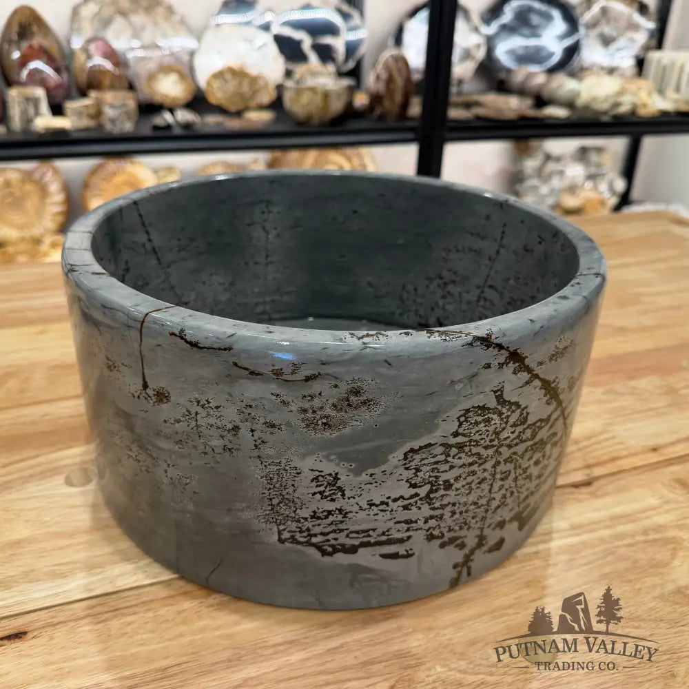 Reserve Chinese Painting Stone Statement Bowl Bowl