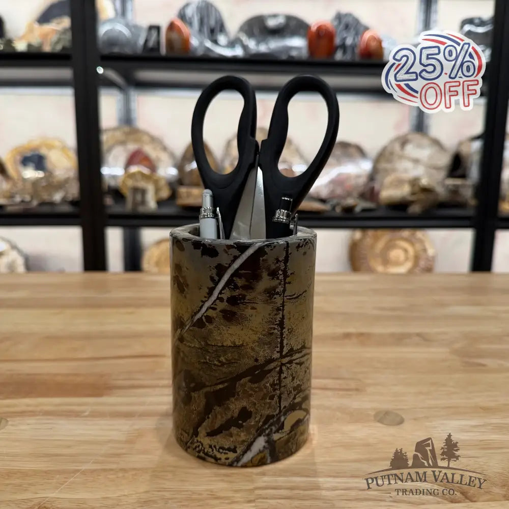 Reserve Chinese Painting Stone Pen Holder Vase