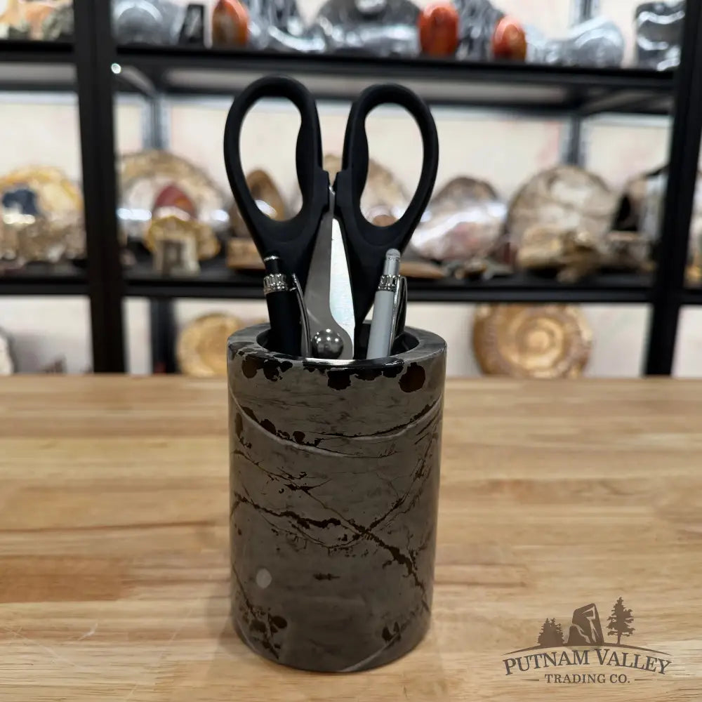 Reserve Chinese Painting Stone Pen Holder Vase