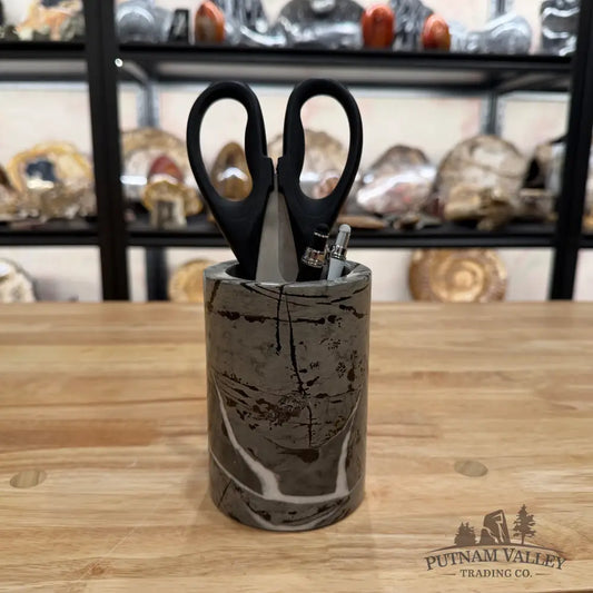 Reserve Chinese Painting Stone Pen Holder Vase