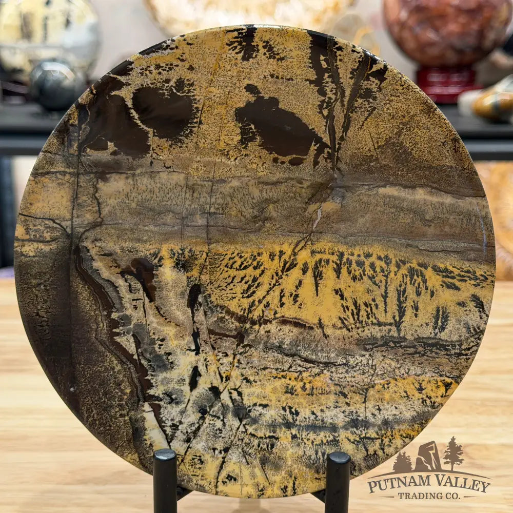 Reserve Chinese Picture Jasper Round Plate 7.09’’ - Plate