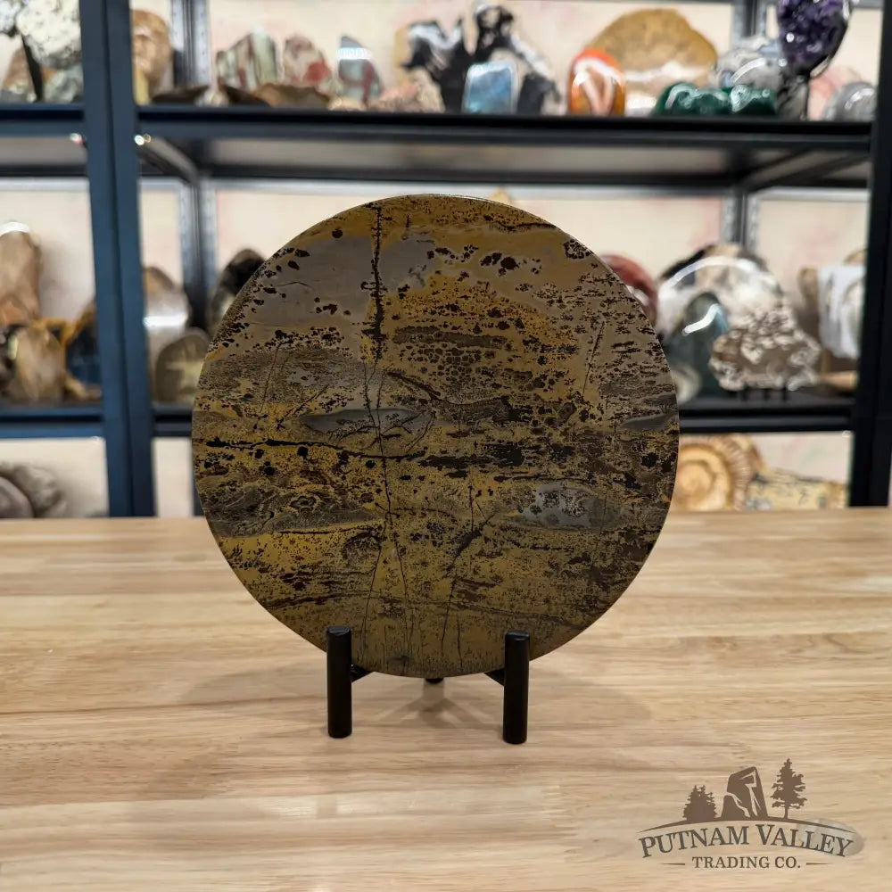 Reserve Chinese Picture Jasper Round Plate 7.1’’ - Plate