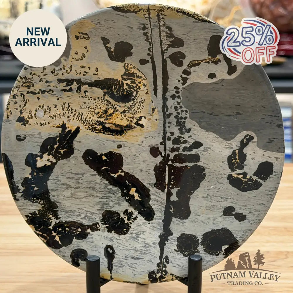 Reserve Chinese Picture Jasper Round Plate 7.11’’ - Plate