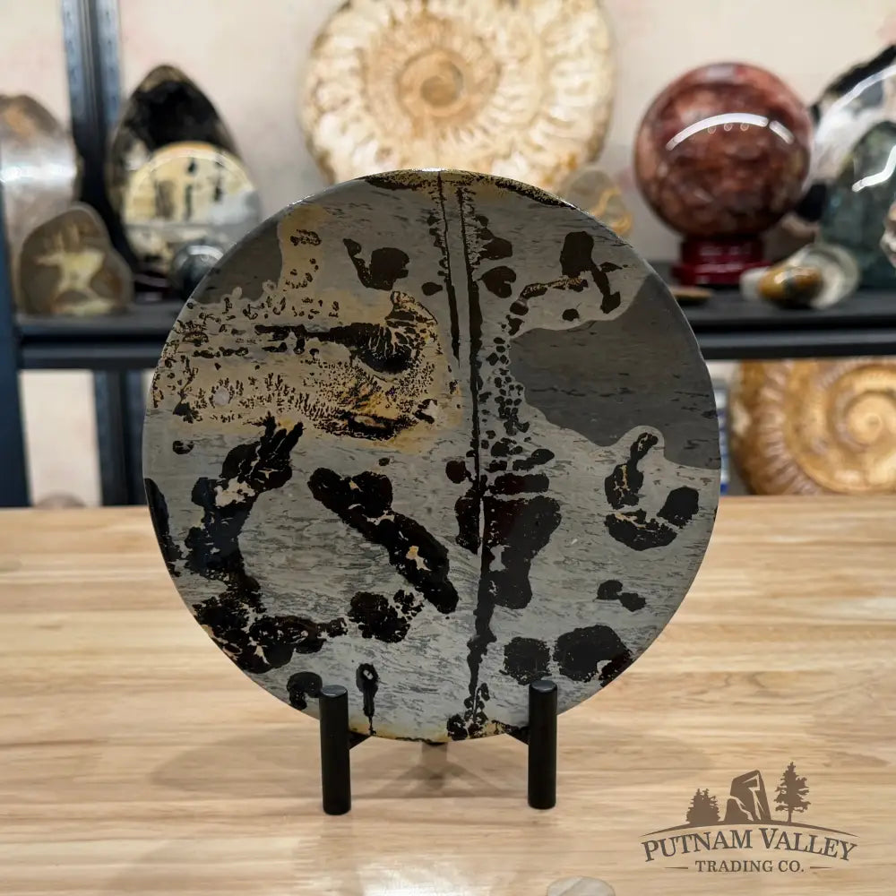 Reserve Chinese Picture Jasper Round Plate 7.11’’ - Plate