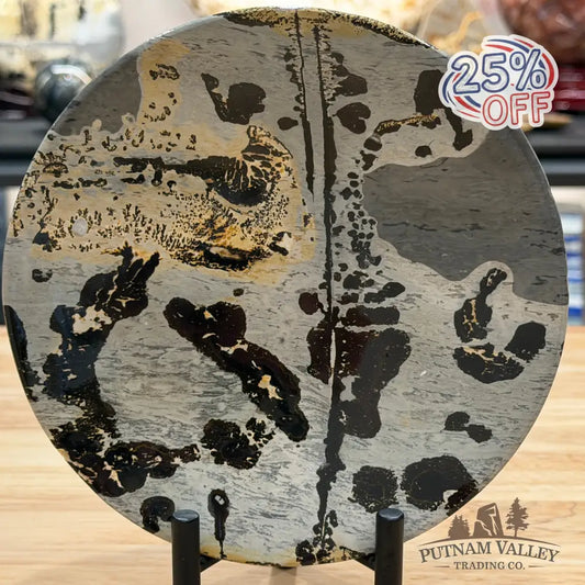Reserve Chinese Picture Jasper Round Plate 7.11’’ - Plate