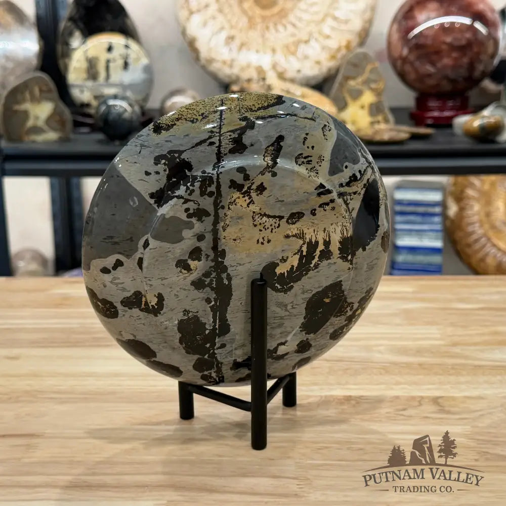 Reserve Chinese Picture Jasper Round Plate 7.11’’ - Plate