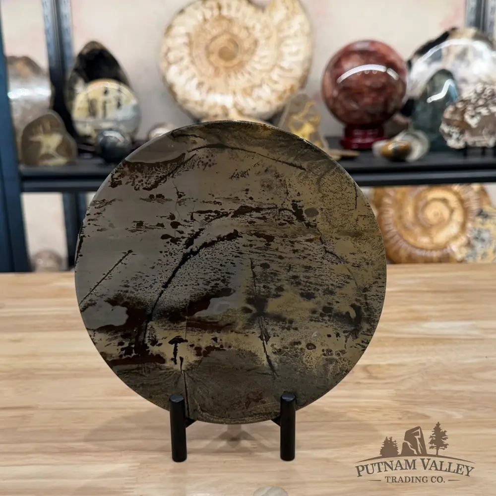 Reserve Chinese Picture Jasper Round Plate 7.12’’ - Plate