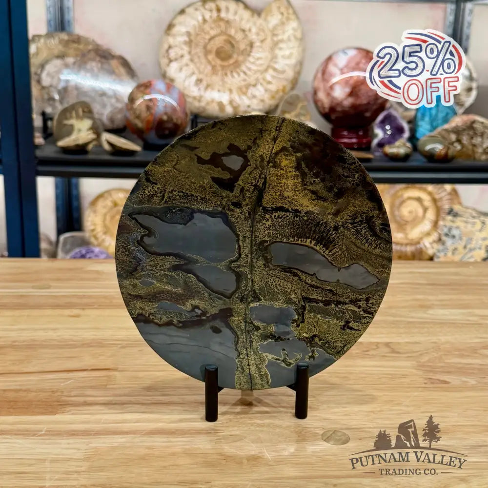 Reserve Chinese Picture Jasper Round Plate 7.71’’ - Plate