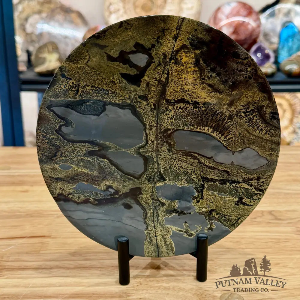 Reserve Chinese Picture Jasper Round Plate 7.71’’ - Plate