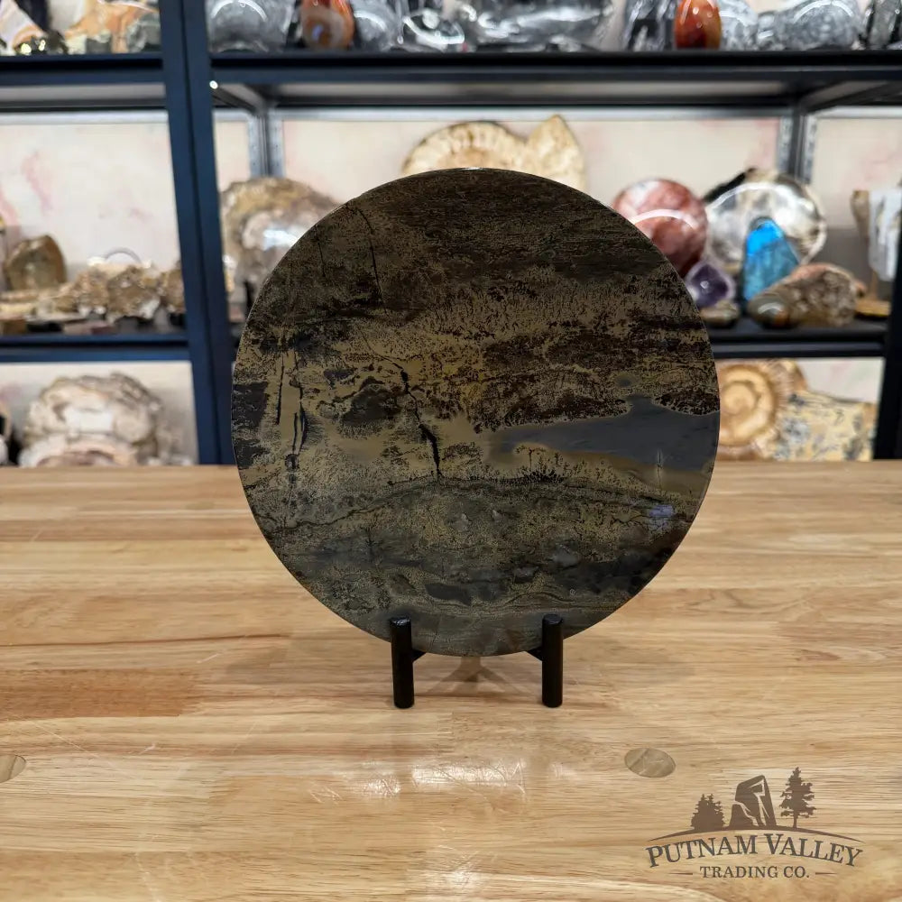 Reserve Chinese Picture Jasper Round Plate 8.2’’ - Plate