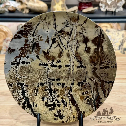 Reserve Chinese Picture Jasper Round Plate 8.22’’ - Plate