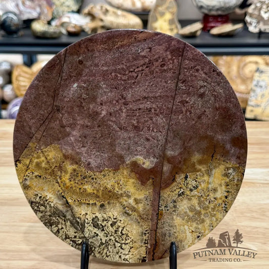 Reserve Chinese Picture Jasper Round Plate 8.24’’ - Plate