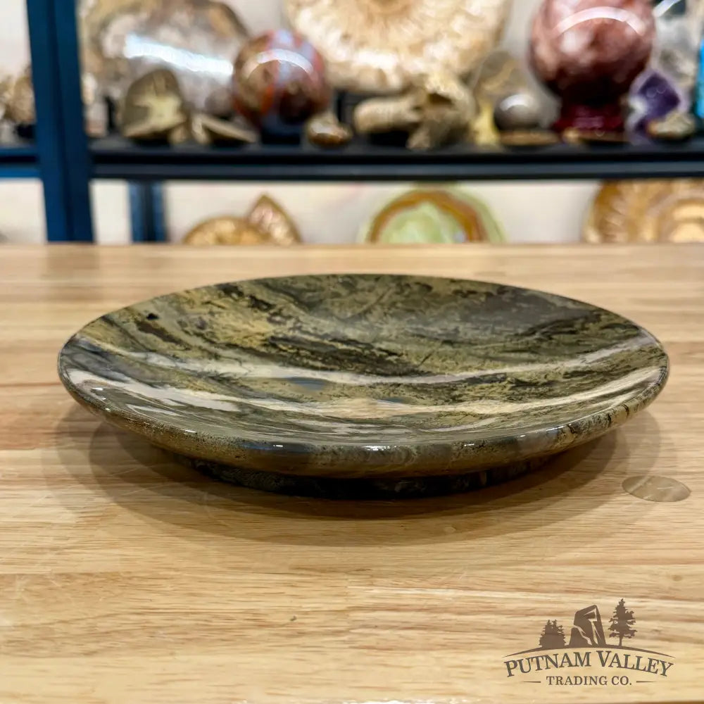 Reserve Chinese Picture Jasper Round Plate 8.3’’ - Plate
