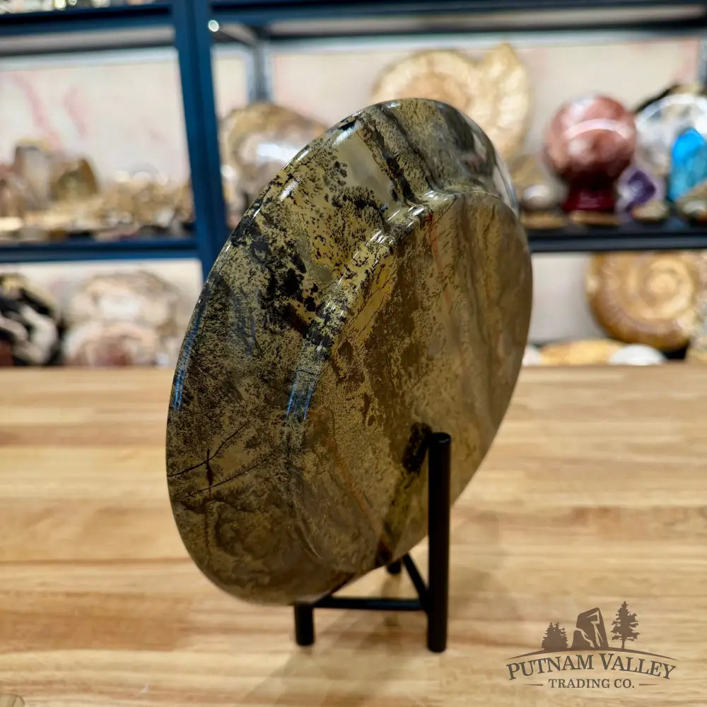 Reserve Chinese Picture Jasper Round Plate 8.3’’ - Plate