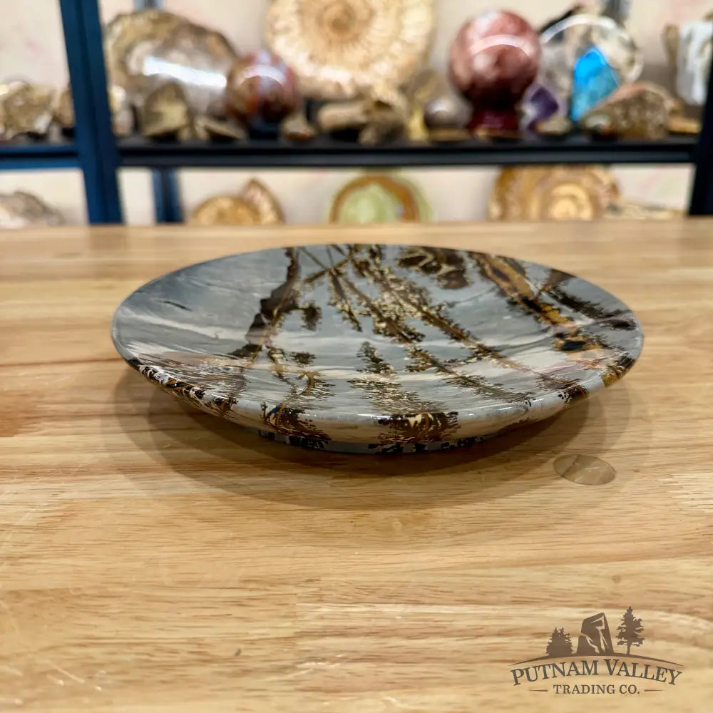 Reserve Chinese Picture Jasper Round Plate 8.3’’ - Plate