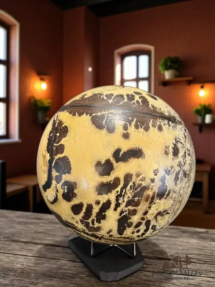 Reserve Chinese Painting Stone Sphere 7.9" - Putnam Valley Trading Co.