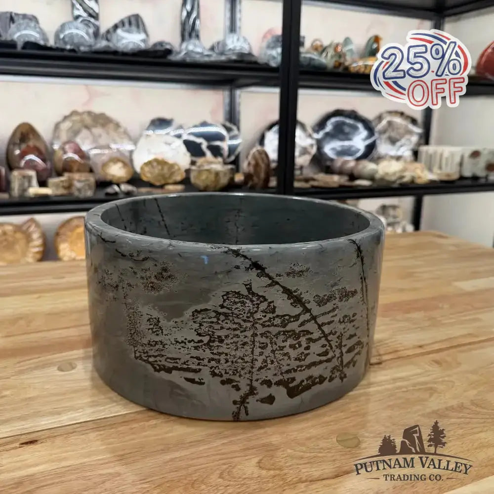 Reserve Chinese Painting Stone Statement Bowl - Putnam Valley Trading Co.