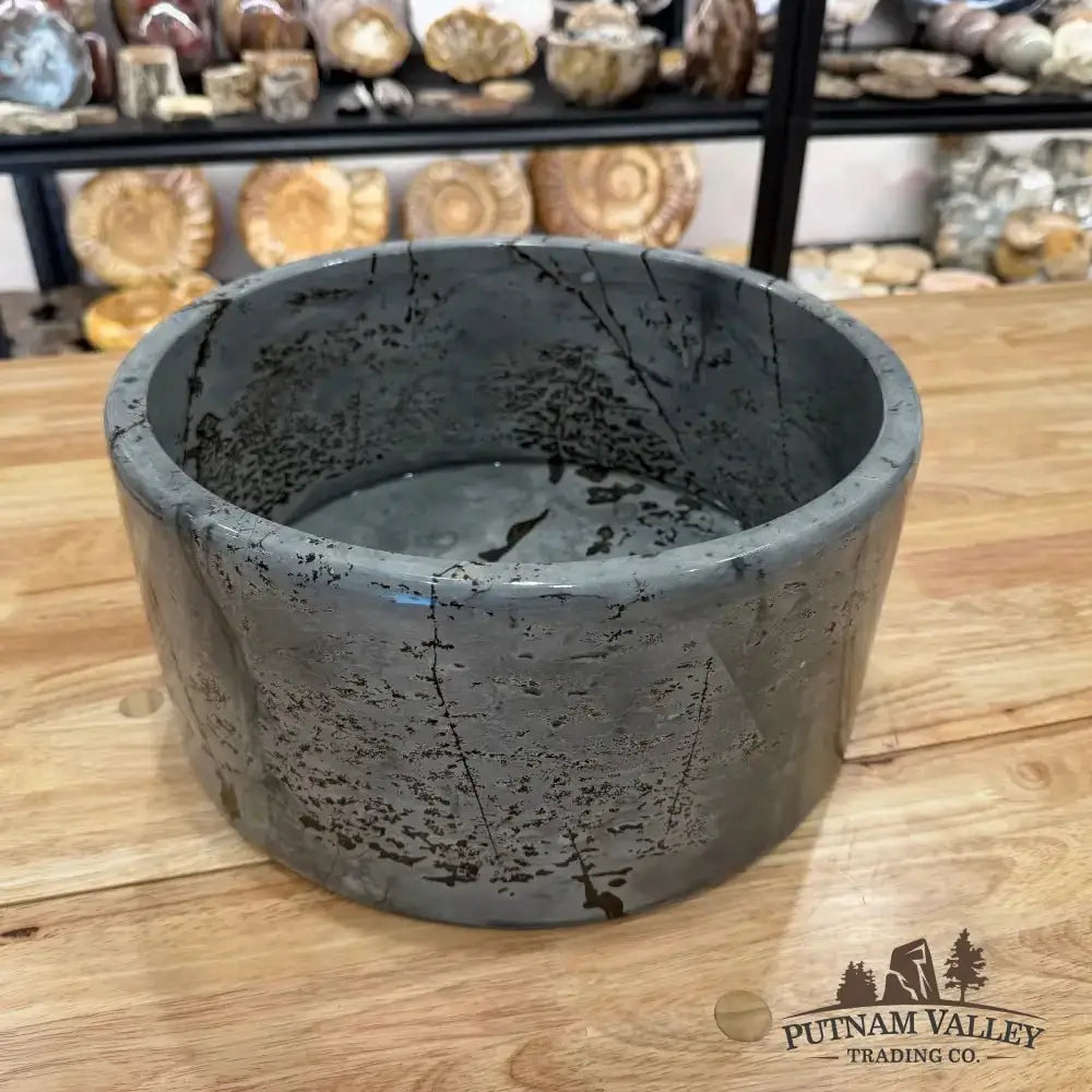 Reserve Chinese Painting Stone Statement Bowl - Putnam Valley Trading Co.