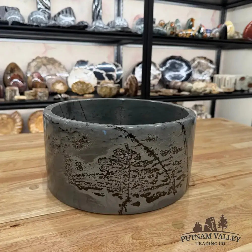 Reserve Chinese Painting Stone Statement Bowl - Putnam Valley Trading Co.