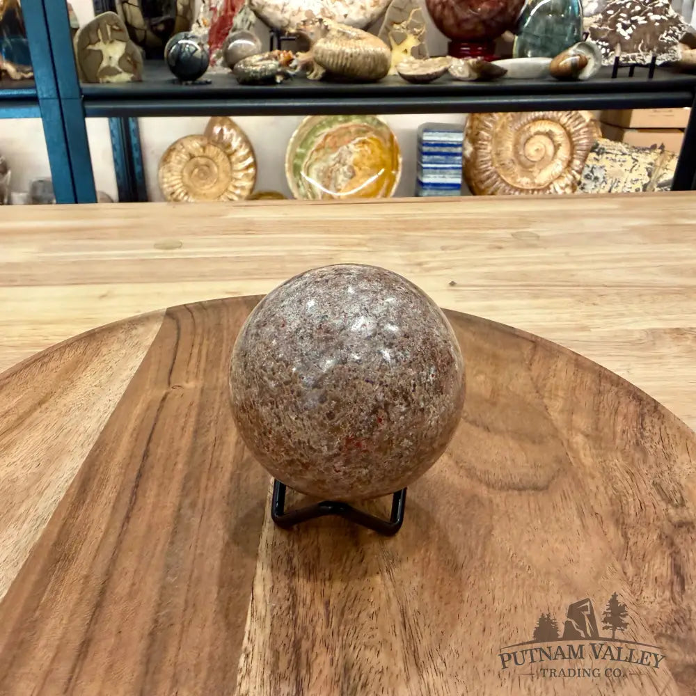 Reserve Fossilized Dinosaur Bone Sphere 2.7’’ - Fossil Sphere