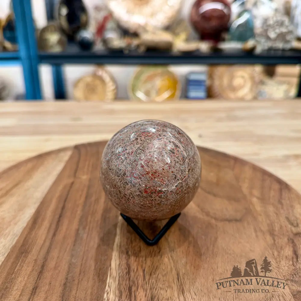Reserve Fossilized Dinosaur Bone Sphere 2.7’’ - Fossil Sphere