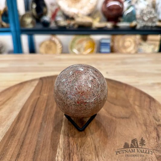 Reserve Fossilized Dinosaur Bone Sphere 2.7’’ - Fossil Sphere