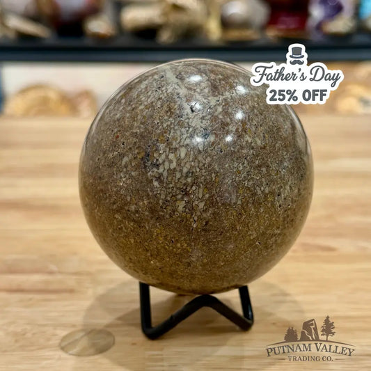 Reserve Fossilized Dinosaur Bone Sphere 3.32’’ Fossil Sphere