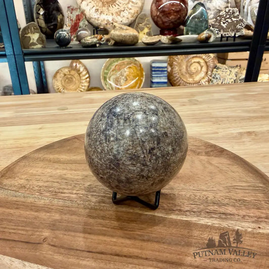 Reserve Fossilized Dinosaur Bone Sphere 3.3’’ - Fossil Sphere