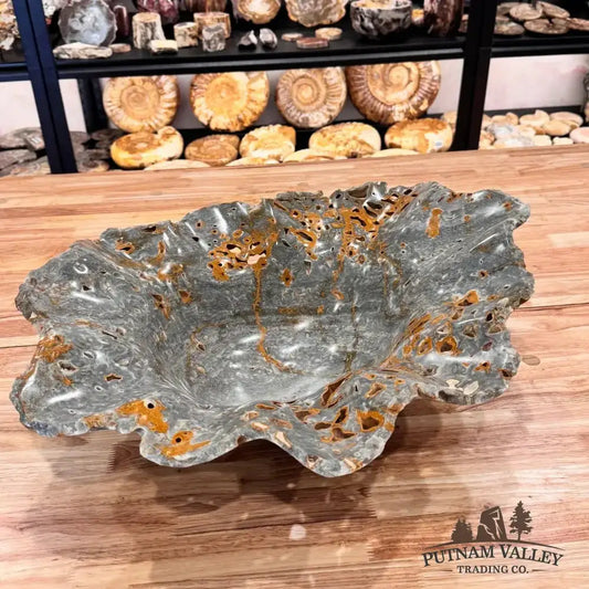 Reserve Gray Mexican Onyx Decorative Bowl - Putnam Valley Trading Co.