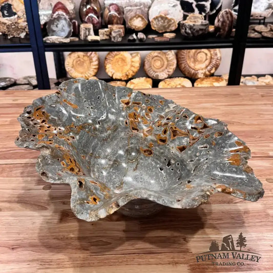 Reserve Gray Mexican Onyx Decorative Bowl - Putnam Valley Trading Co.