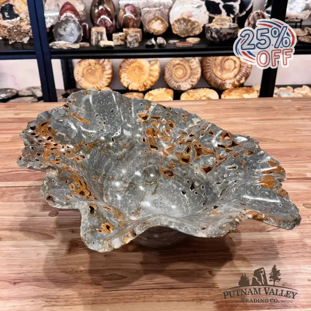 Reserve Gray Mexican Onyx Decorative Bowl - Putnam Valley Trading Co.