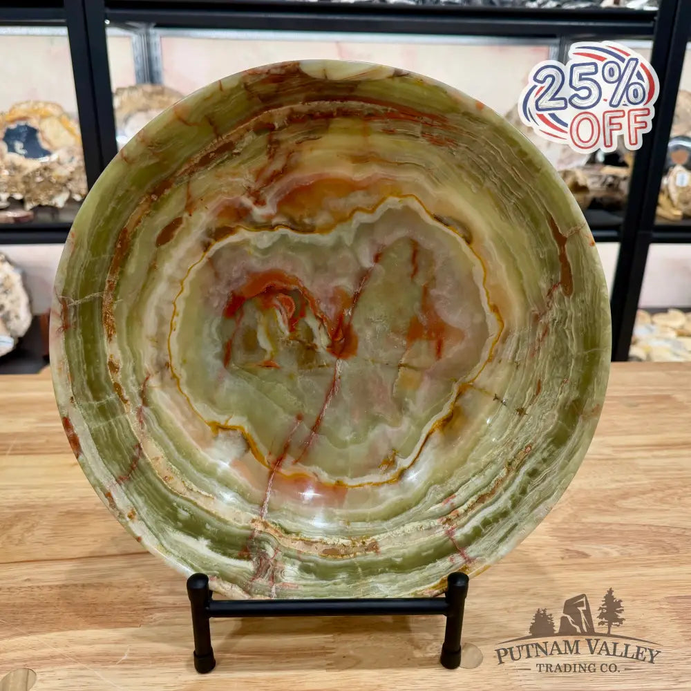 Reserve Green Banded Calcite Bowl 12’’ Bowl