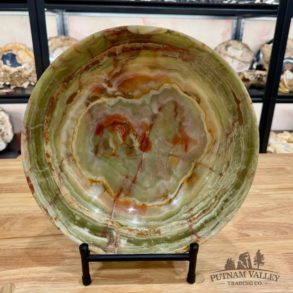 Reserve Green Banded Calcite Bowl 12’’ Bowl