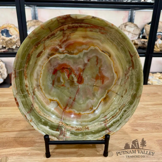 Reserve Green Banded Calcite Bowl 12’’ Bowl