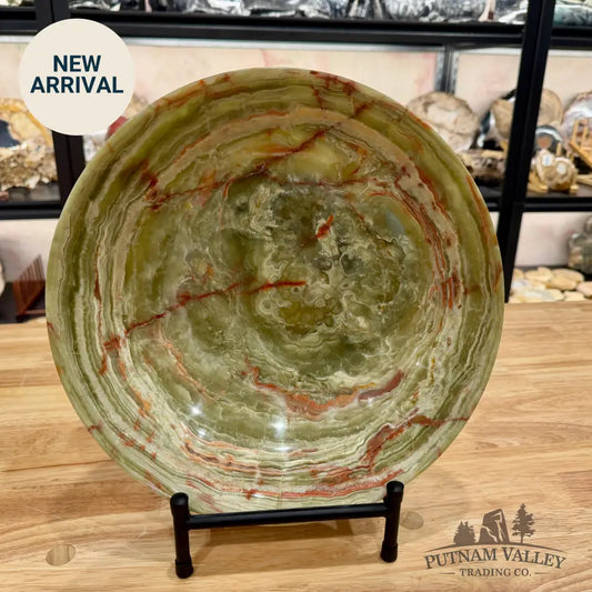 Reserve Green Banded Calcite Bowl 12’’ Bowl