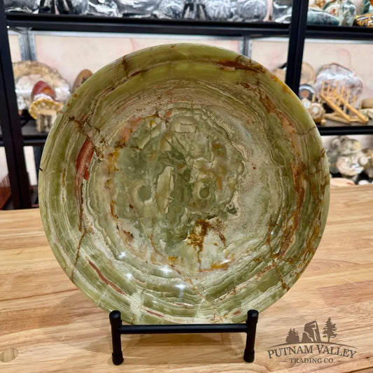 Reserve Green Banded Calcite Bowl 12’’ Bowl