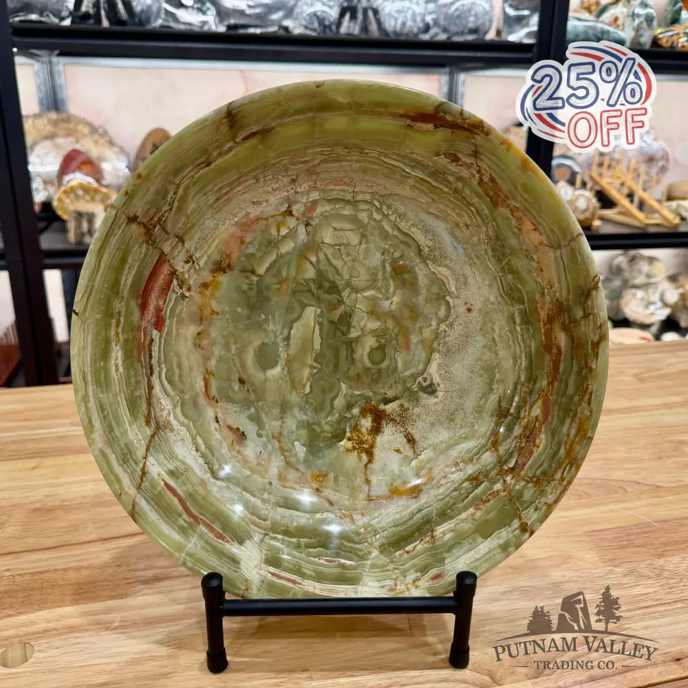 Reserve Green Banded Calcite Bowl 12’’ Bowl