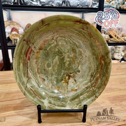 Reserve Green Banded Calcite Bowl 12’’ Bowl