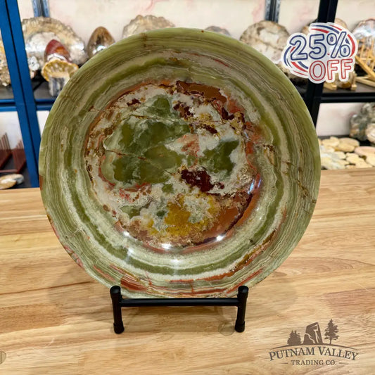 Reserve Green Banded Calcite Bowl 12’’ Bowl