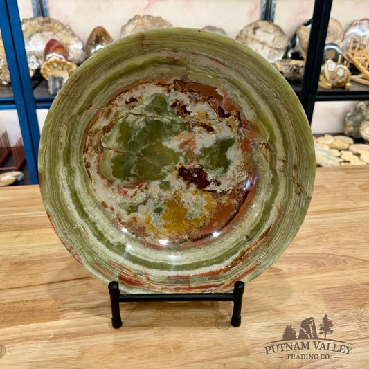 Reserve Green Banded Calcite Bowl 12’’ Bowl