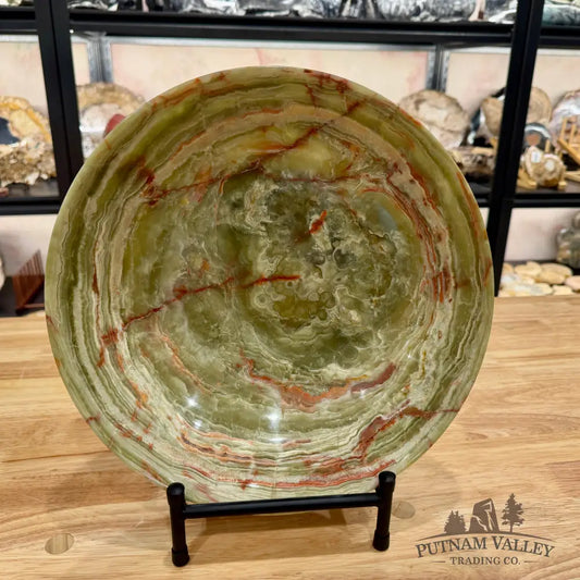 Reserve Green Banded Calcite Bowl 12’’ Bowl