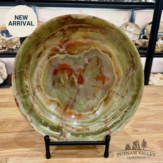 Reserve Green Banded Calcite Bowl 12’’ Bowl