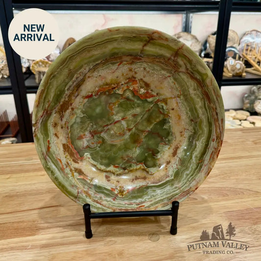 Reserve Green Banded Calcite Bowl 12’’ Bowl